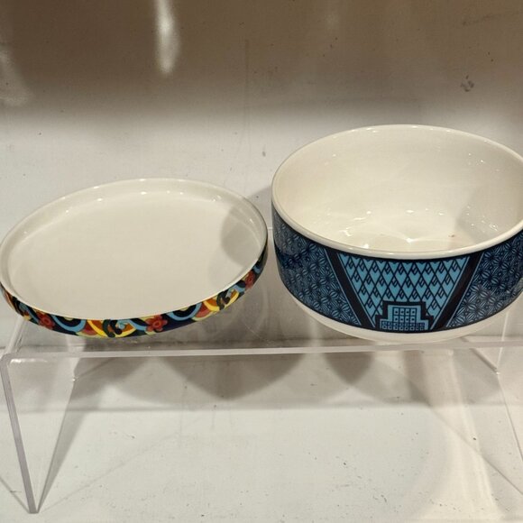 Super Bone Hankook Blue Animal Print Porcelain Trinket Box Jewerly Ceramic Bowl - Picture 9 of 12